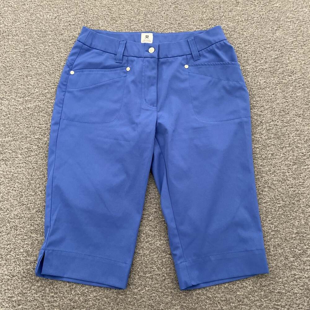 Daily Sports Women's Size 29 Blue / Purple Knee Length Stretch Summertime Shorts